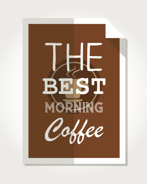 早晨喝咖啡海报图片下载