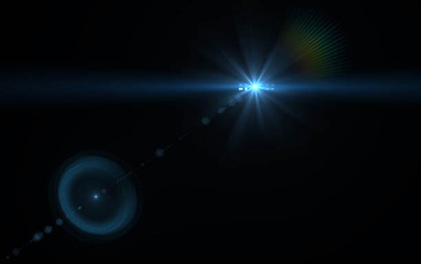 镜头光晕彩虹蓝图片下载