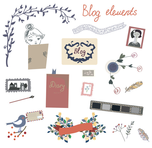 博客元素设置为复古设计图片下载
