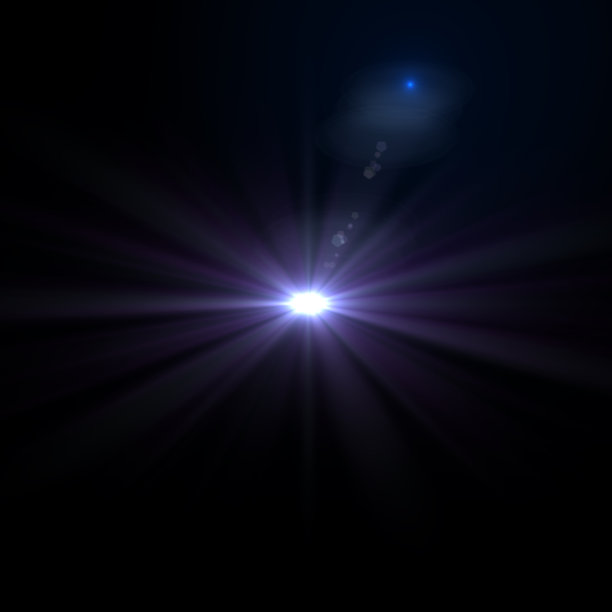 镜头光晕中心紫白色光图片下载