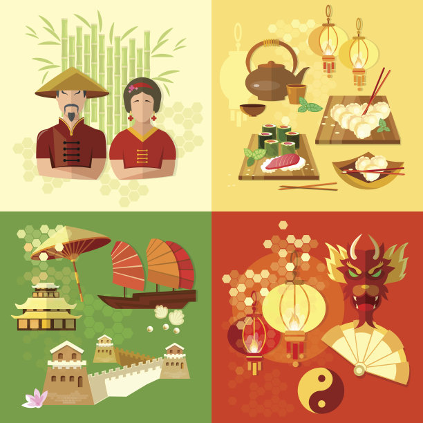 中国中国文化传统向量集图片下载