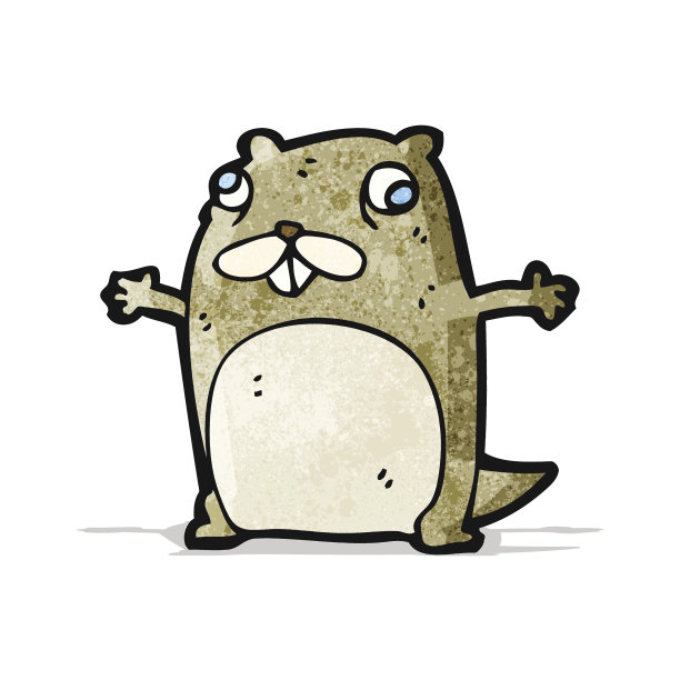 有趣的卡通海狸图片下载