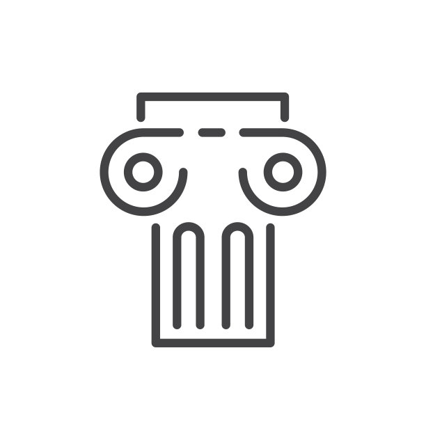 古老的圆柱图标点缀图片下载