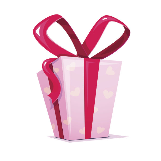 情人节礼物盒，矢量插图图片下载