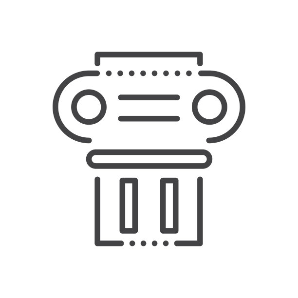 古老的圆柱图标点缀图片下载