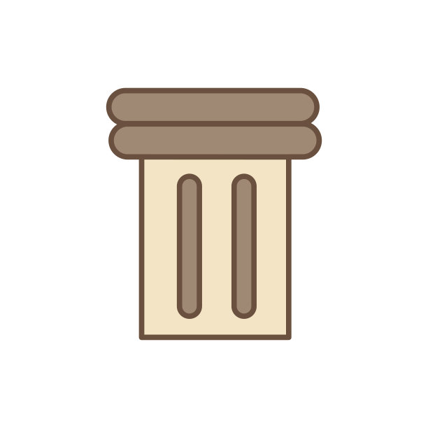 古老的柱子图标卡通图片下载