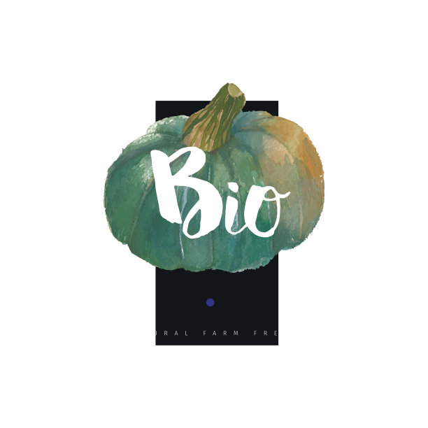 新鲜设计的水彩南瓜蔬菜插图图片下载