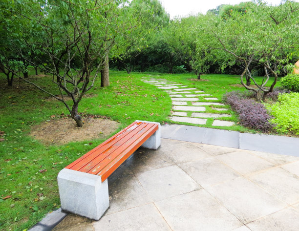 路面在花园图片下载