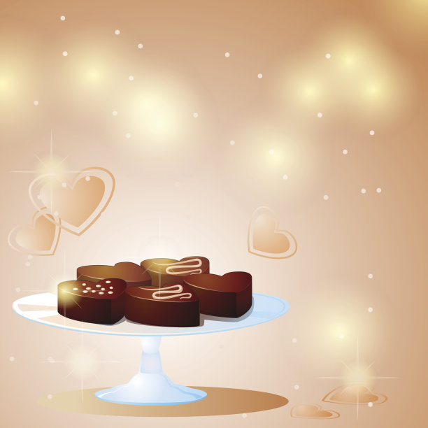 甜蜜的巧克力心图片下载