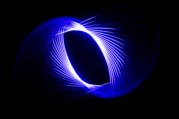 蓝色圆光画图片下载