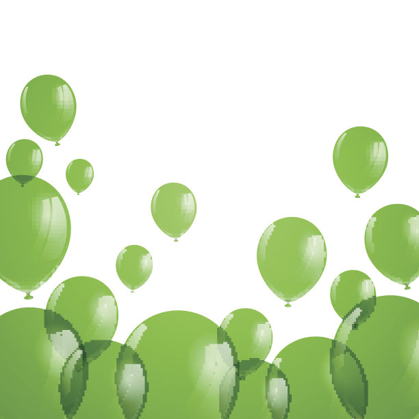 向量绿色的气球图片下载