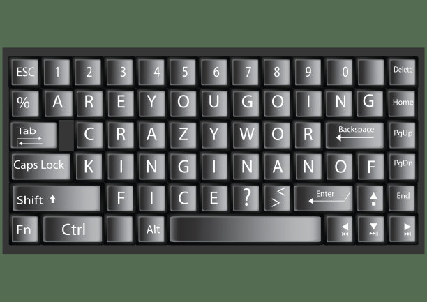 黑色键盘键，矢量插图图片下载