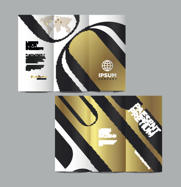 矢量图形典雅抽象商业宣传册设计与sp图片下载