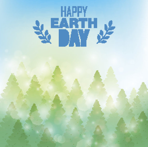 地球日的背景是松树图片下载