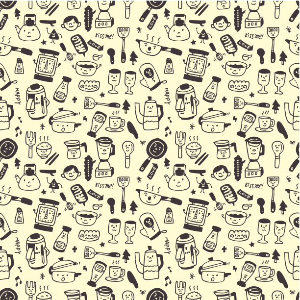 无缝图案搞笑卡通图片下载