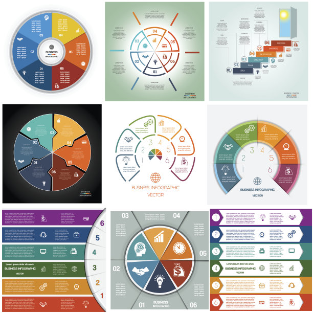 设置9个模板信息图循环处理6个位置图片下载