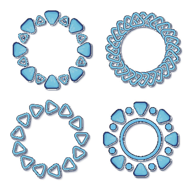 卡通风格的一套矢量卡通框架图片下载
