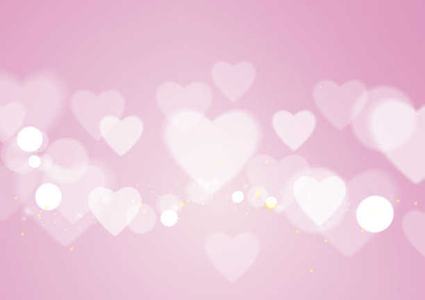 爱情抽象与粉红色的背景上的心图片下载