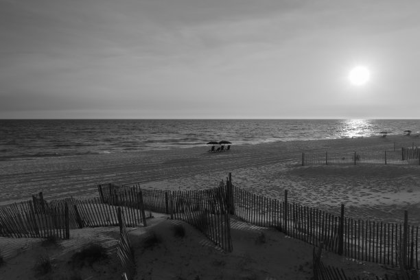 B&W海滩图片下载