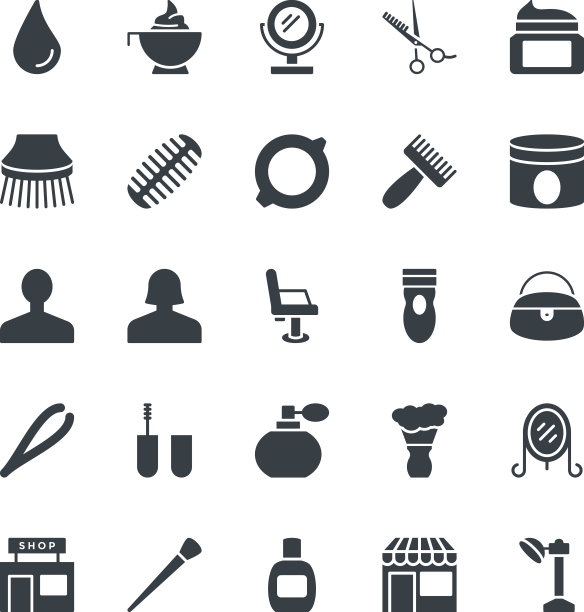 发廊酷矢量图标3图片下载