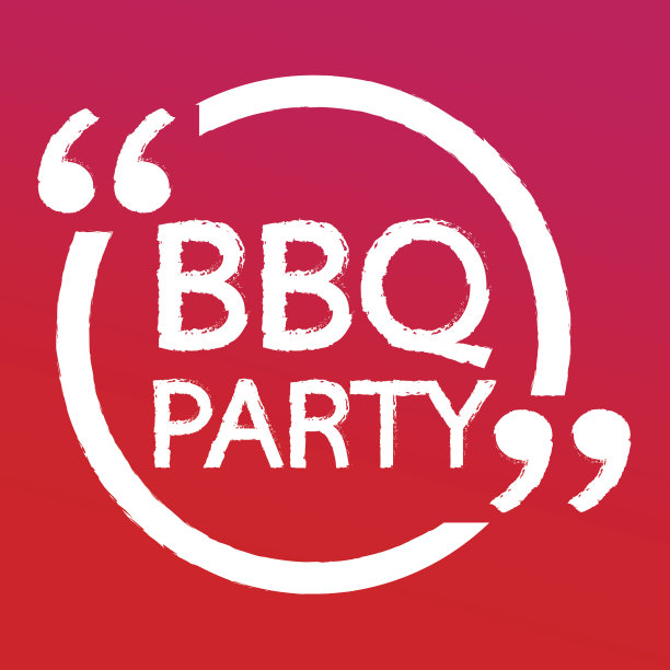 烧烤派对刻字插画设计图片下载