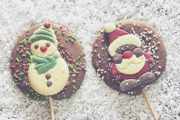 巧克力图案的圣诞背景图片下载