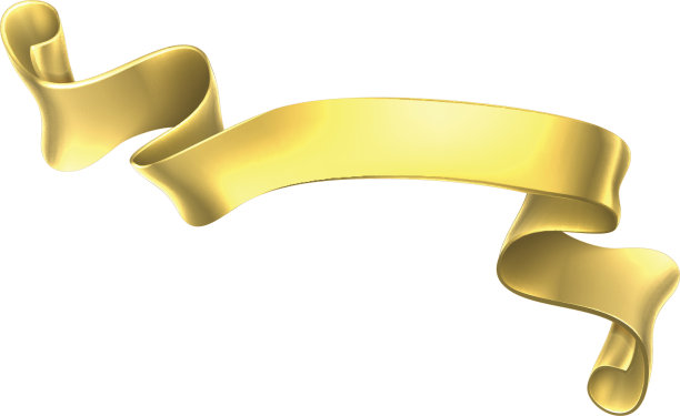 金色的滚动横幅图片下载