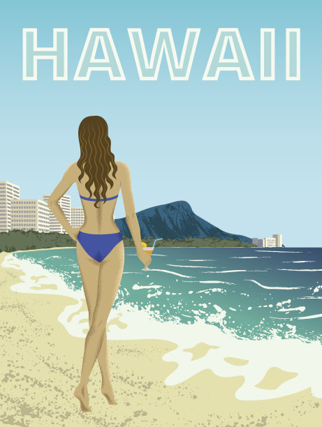 瓦胡岛的怀基基海滩图片下载