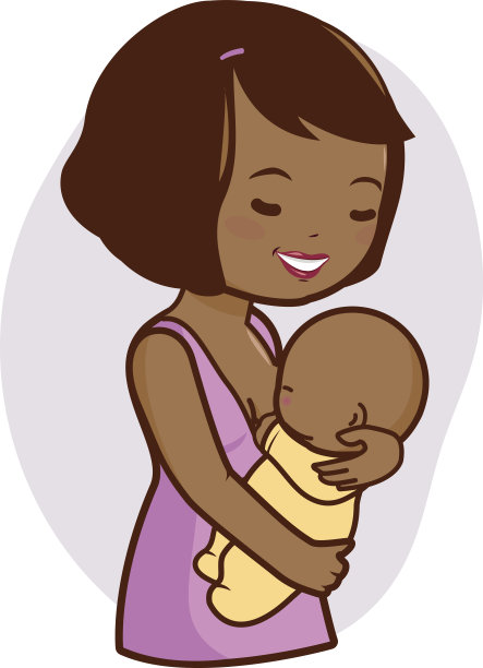 非洲母亲正在母乳喂养她的孩子图片下载