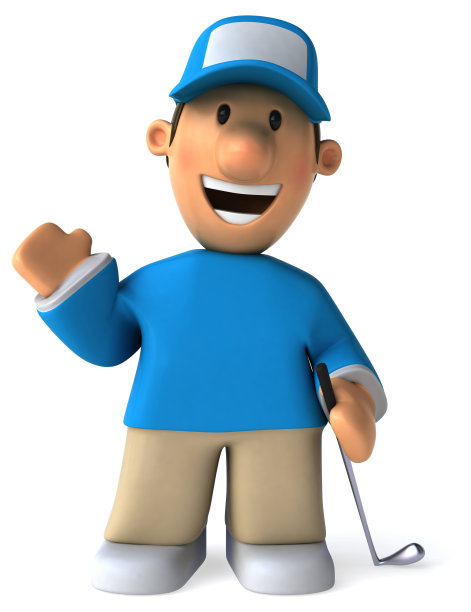 高尔夫球- 3D插图图片下载