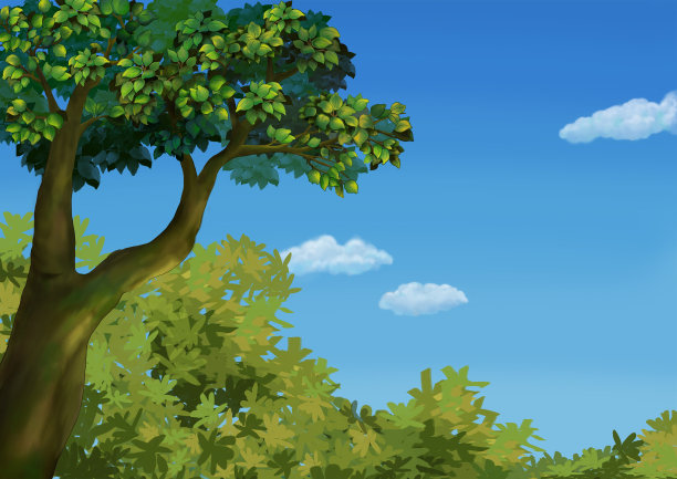 抽象的绿色背景，阳光明媚的春天图片下载