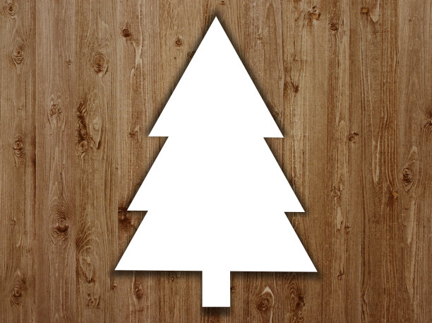 cristmastrree与木板图片下载