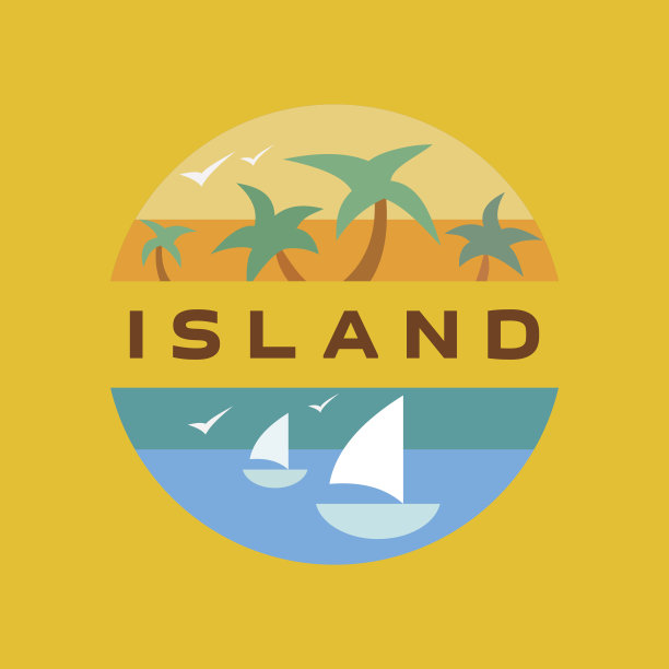 海鸥在无人居住的小岛上扬帆日落至平图片下载