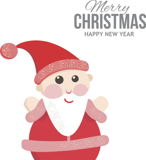 节日贺卡上的圣诞老人心满意足图片下载