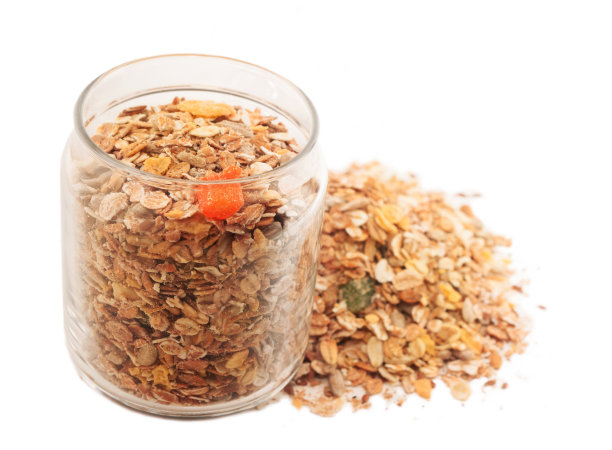 美味健康的牛奶什锦麦片罐图片下载