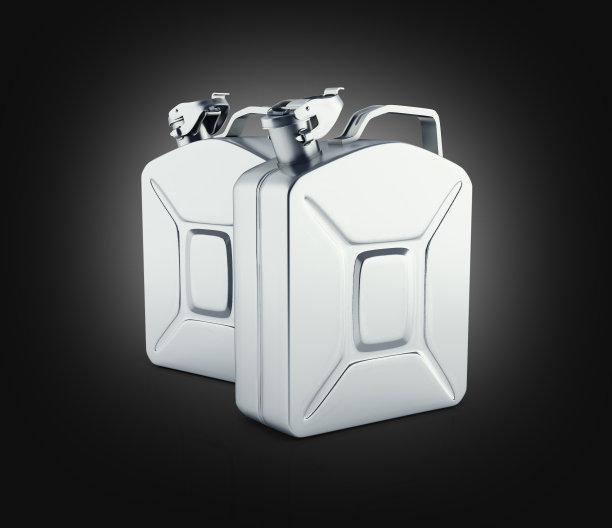 气体罐在黑色渐变背景3d图片下载