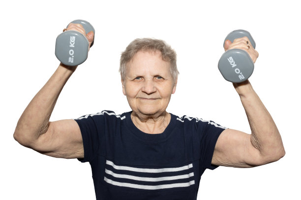祖母用哑铃图片下载