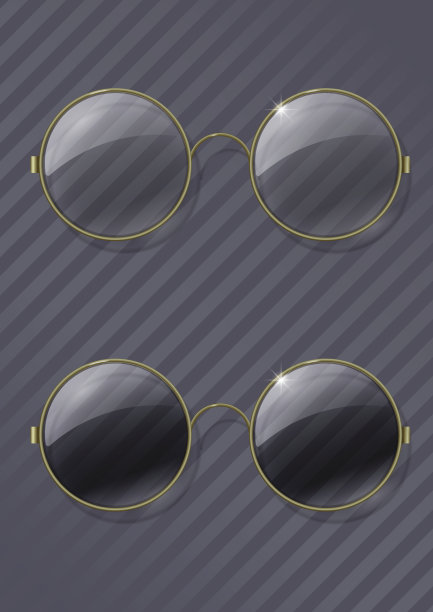 复古圆框眼镜图片下载