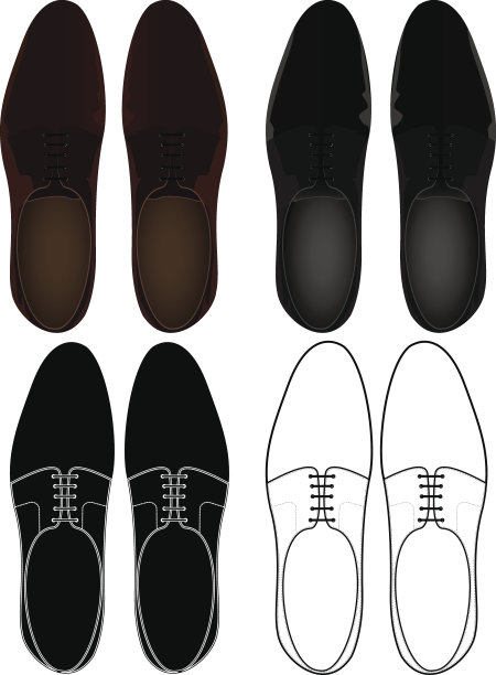 男鞋，俯视图图片下载