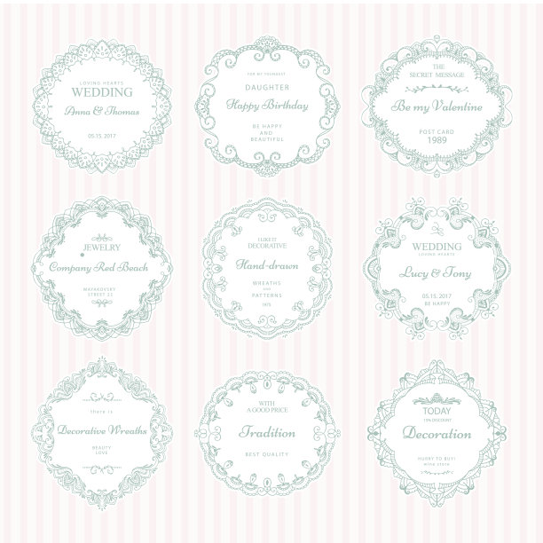 手绘花环图片下载