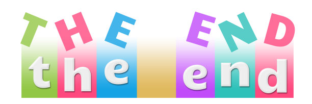 结束彩色随机文字条纹图片下载