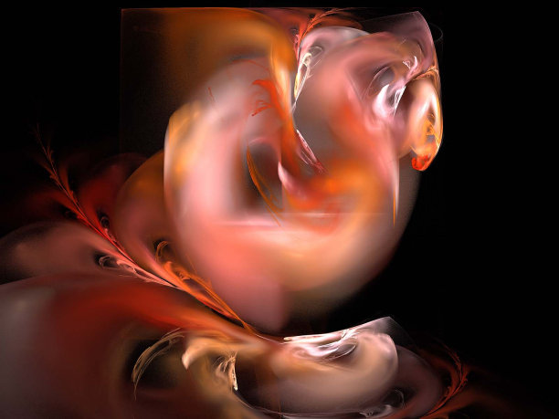 黑色上的数字分形图片下载