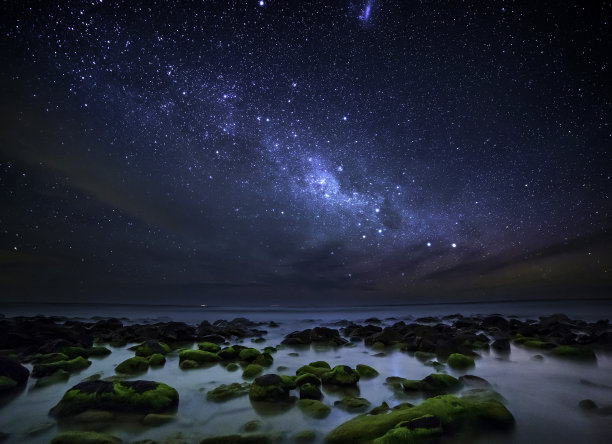 大洋大道上的银河系素材图片