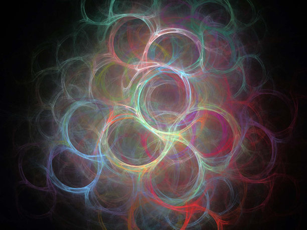 黑色上的数字分形图片下载