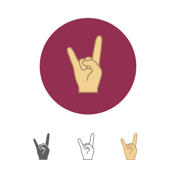 摇滚的标志。重摇滚图标图片下载