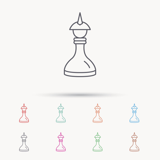 策略图标：国际象棋皇后或国王标志图片下载