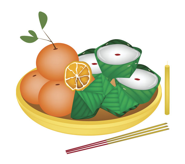 金字塔甜点和橘子布丁图片下载