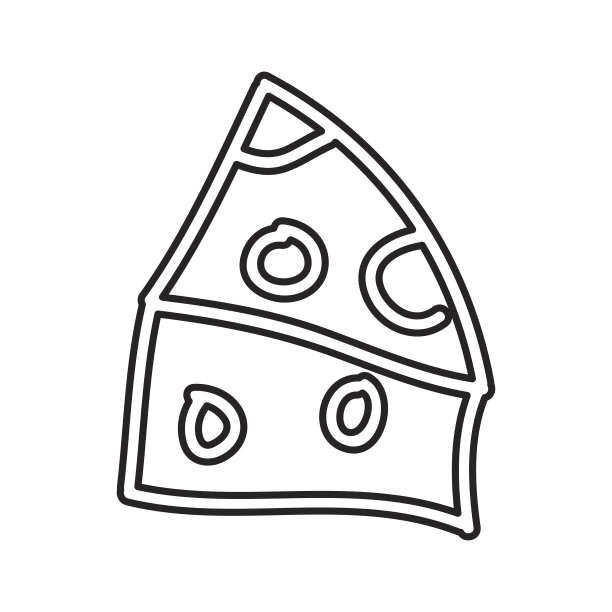 奶酪块孤立图标图片下载