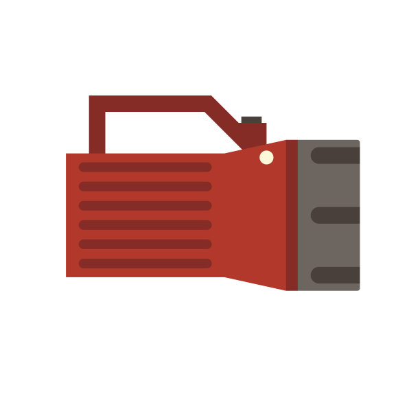 徒步旅游手电筒矢量图标图片下载