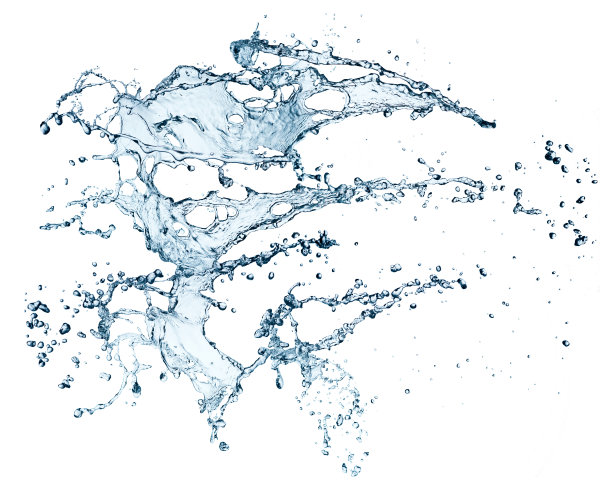 水花孤立在白色背景图片下载